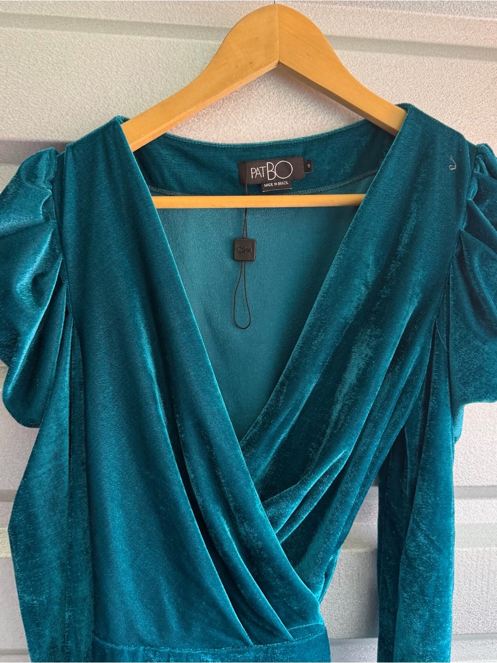 PatBO BLUE VELVET TOP - Picture 4 of 7